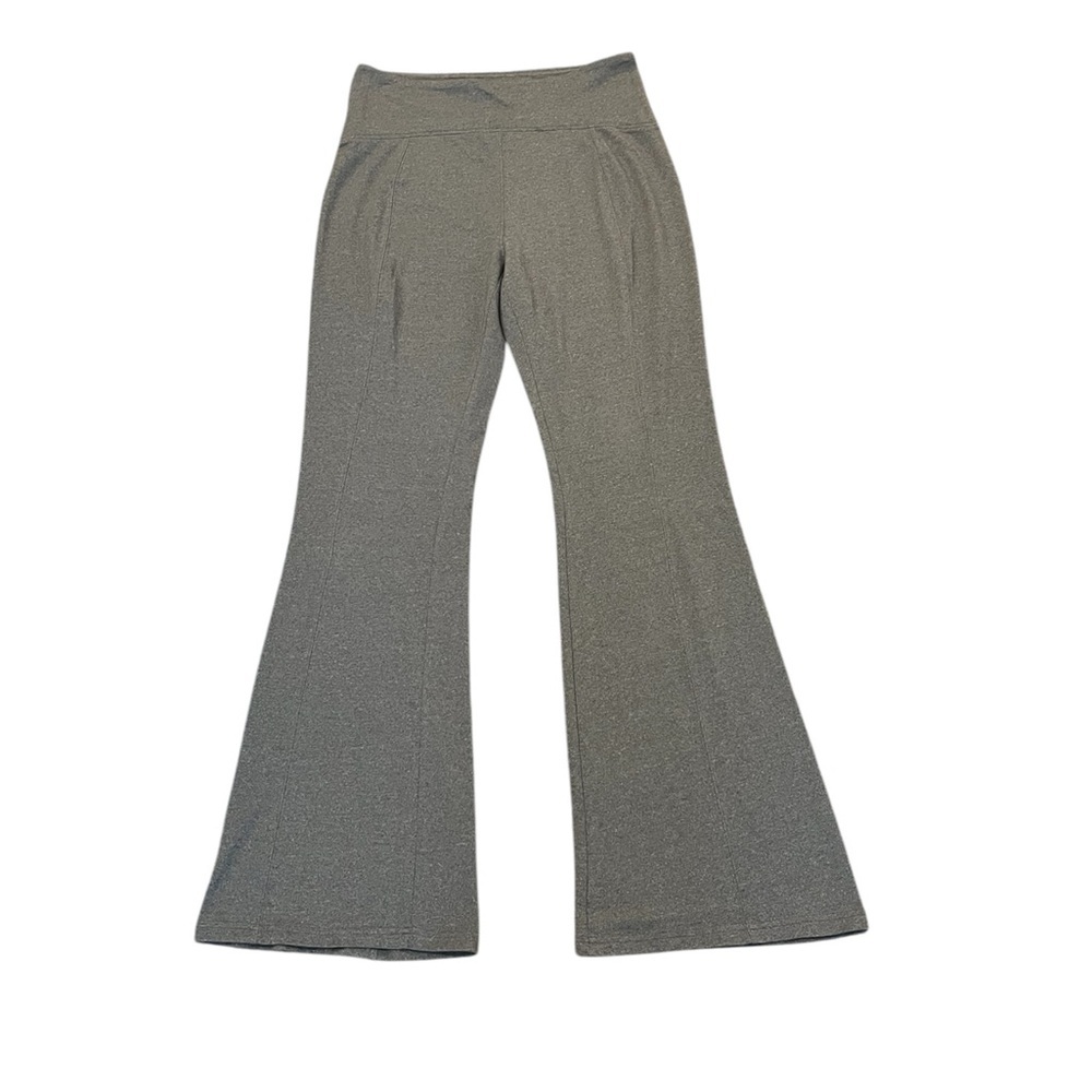 SO Flare High Rise Cotton Bootcut Pants Leggings Grey Size: Large - Picture 2 of 4